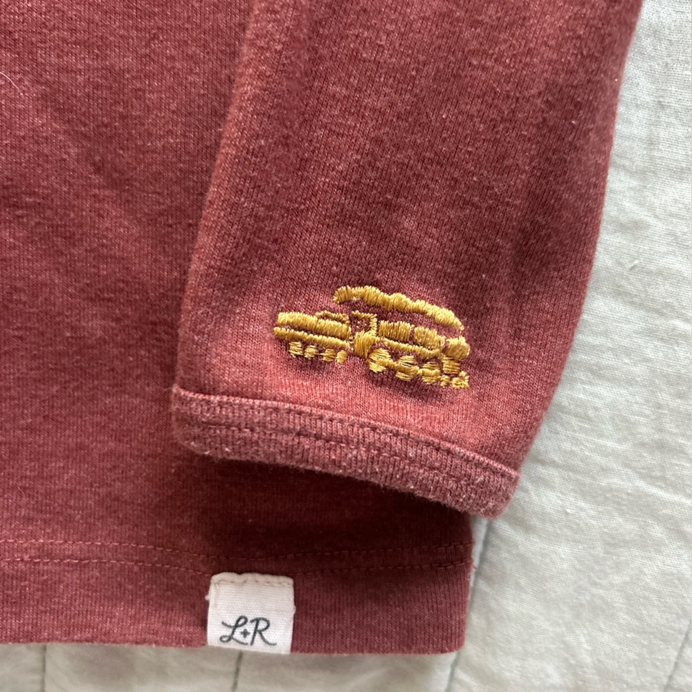 LuLu & Roo Polar Express long sleeve with wooden buttons